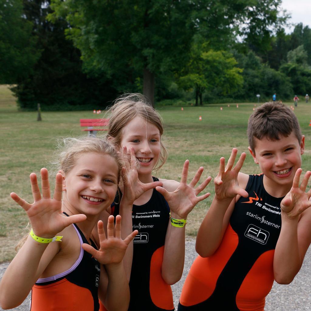 Triathlon Kinder haben Spaß