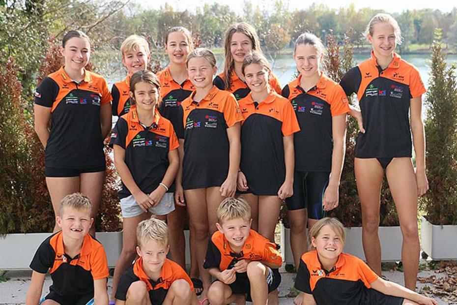 Die Nachwuchsmannschaft des 1. Welser Schwimmklubs